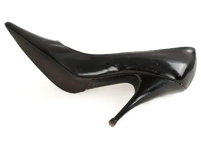 Dior Schwarze Leder-High Heels - Ansicht 6