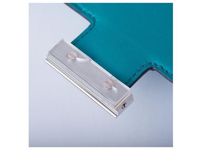 Hermès Constance 18 Turchese (T9) Coccodrillo Opaco – Finiture in Palladio - vista 7