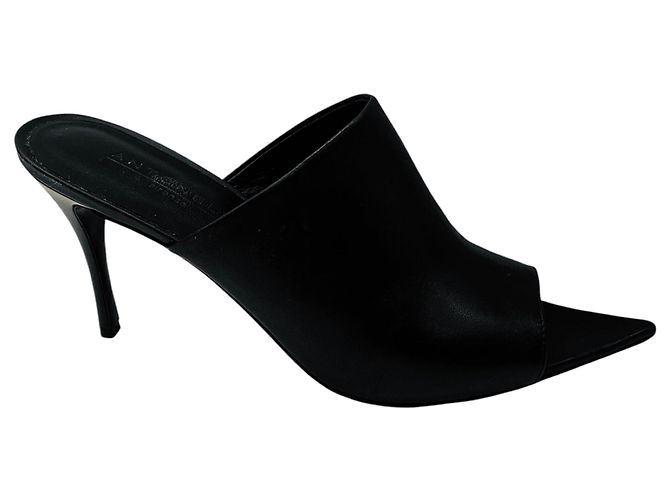 Autre Marque Mule in pelle nera con punta affusolata Antonelli Firenze Nero - vista 2