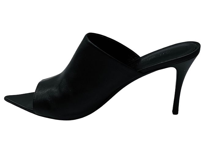 Autre Marque Mule in pelle nera con punta affusolata Antonelli Firenze Nero - vista 3