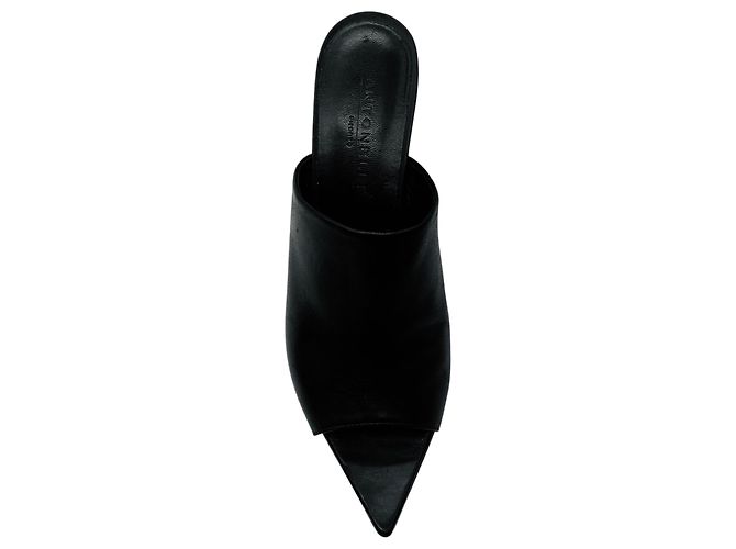 Autre Marque Mule in pelle nera con punta affusolata Antonelli Firenze Nero - vista 4
