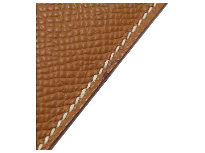 Carteira Hermès Bearn Soufflé em ouro Marrom Dourado - vista 10