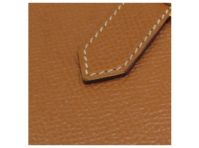 Carteira Hermès Bearn Soufflé em ouro Marrom Dourado - vista 11
