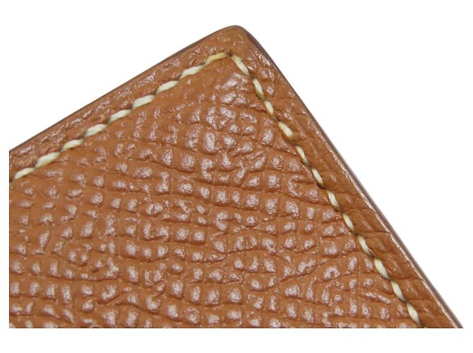 Carteira Hermès Bearn Soufflé em ouro Marrom Dourado - vista 13