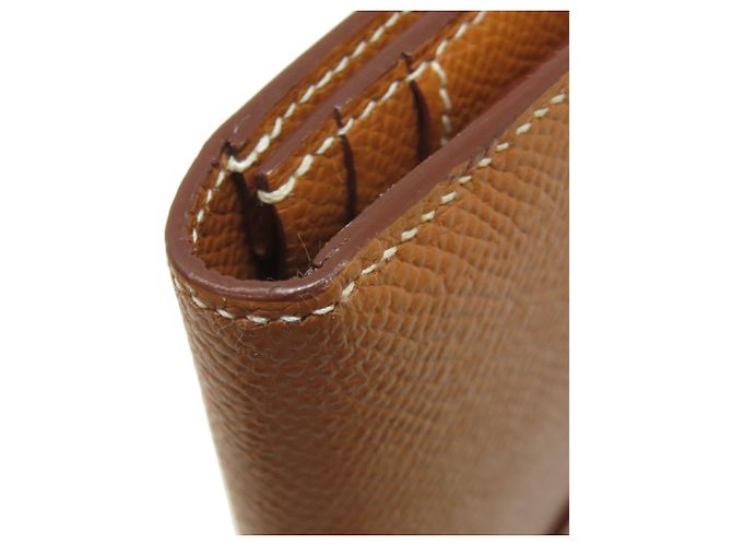 Carteira Hermès Bearn Soufflé em ouro Marrom Dourado - vista 16