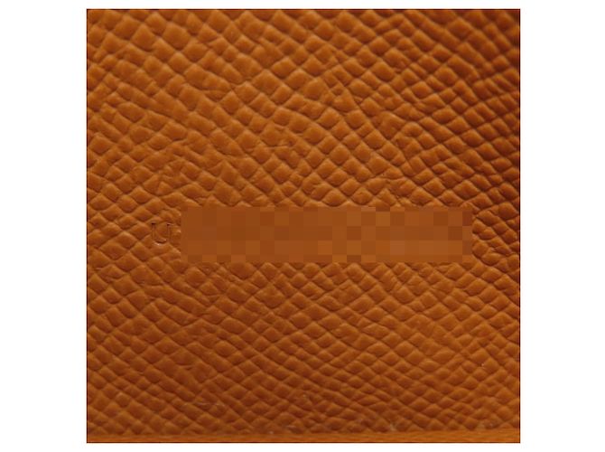 Carteira Hermès Bearn Soufflé em ouro Marrom Dourado - vista 7