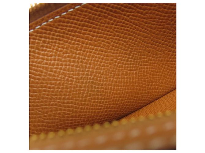 Carteira Hermès Bearn Soufflé em ouro Marrom Dourado - vista 8