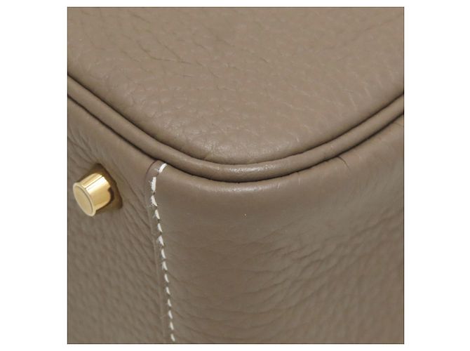Hermès Lindy 20 Mini-Handtasche Taupe - Ansicht 17