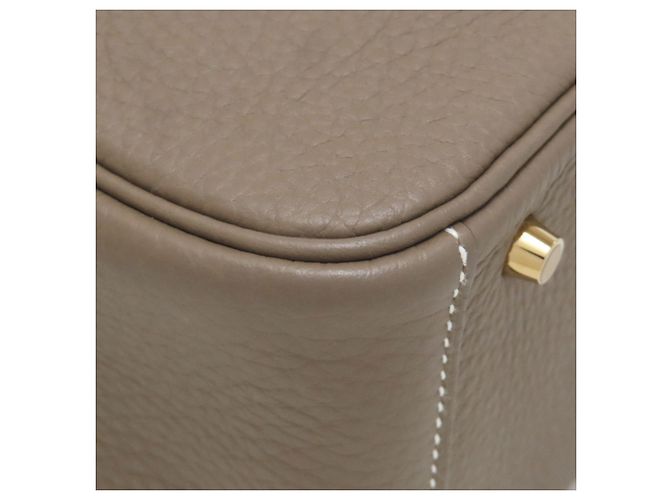 Hermès Lindy 20 Mini-Handtasche Taupe - Ansicht 18