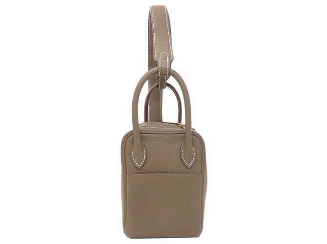 Hermès Lindy 20 Mini-Handtasche Taupe - Ansicht 3