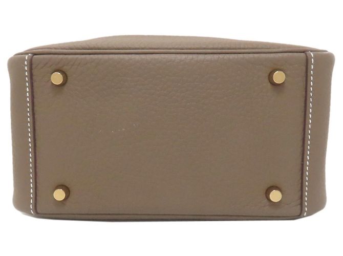 Hermès Lindy 20 Mini-Handtasche Taupe - Ansicht 4