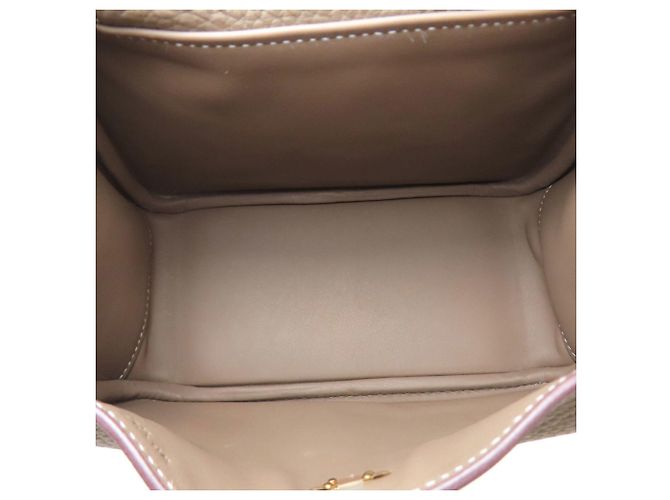 Hermès Lindy 20 Mini-Handtasche Taupe - Ansicht 5