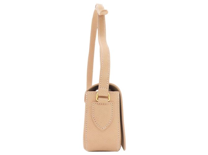 Bolso de hombro de cuero rosa Longchamp - vista 3