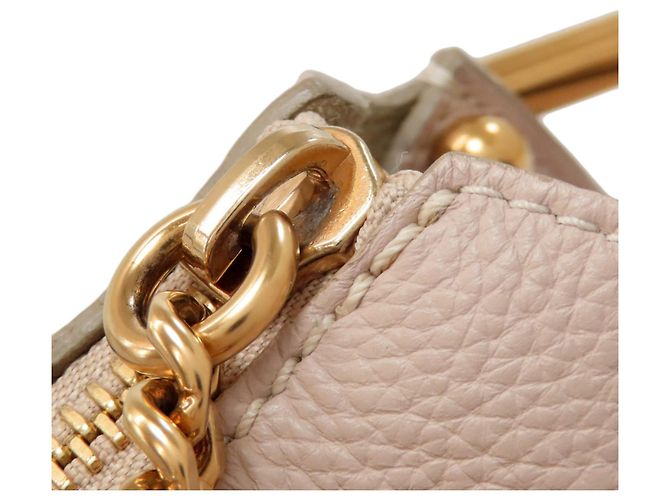 Borsa in pelle Chloé Hayley 2 in 1 Beige - vista 18