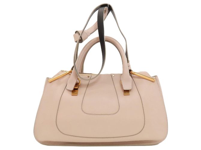 Borsa in pelle Chloé Hayley 2 in 1 Beige - vista 2