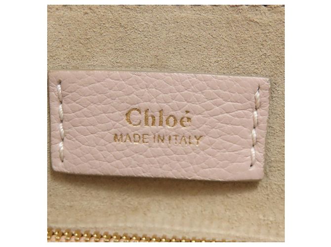 Borsa in pelle Chloé Hayley 2 in 1 Beige - vista 6