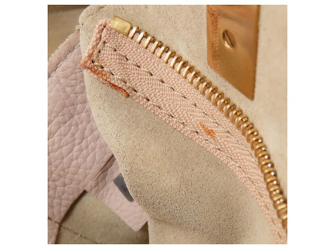 Borsa in pelle Chloé Hayley 2 in 1 Beige - vista 8