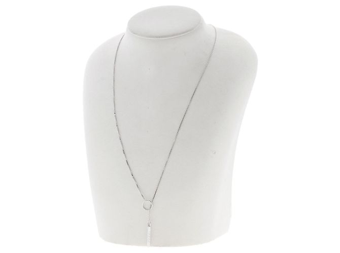 Collana Lariat Gucci in Oro Bianco 18K - vista 4