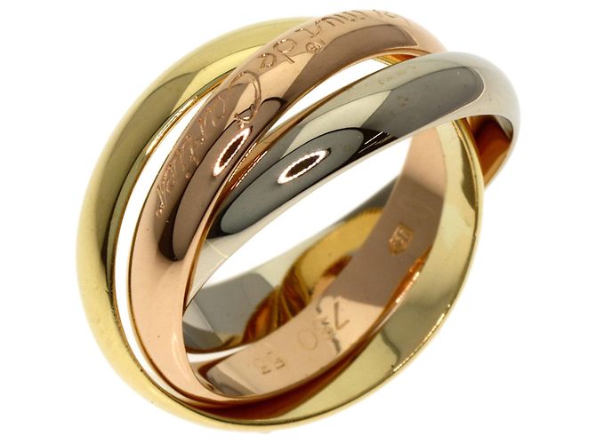 Anello Trinity Cartier Oro Rosa Bianco e Giallo 18K - vista 2