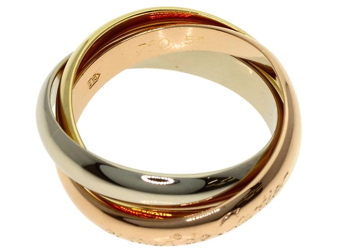 Anello Trinity Cartier Oro Rosa Bianco e Giallo 18K - vista 3