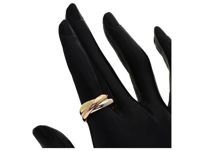 Anello Trinity Cartier Oro Rosa Bianco e Giallo 18K - vista 4