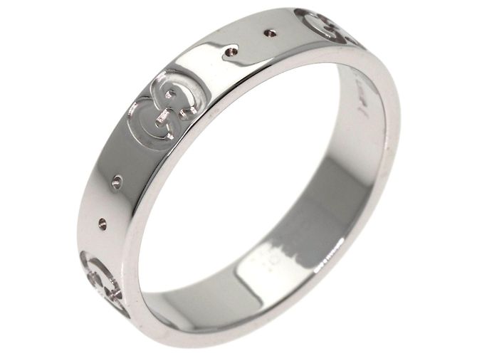 Anello Band Gucci Icon #10 in oro bianco 18K - vista 2