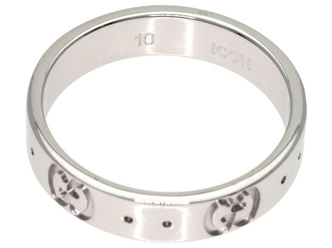 Anello Band Gucci Icon #10 in oro bianco 18K - vista 4