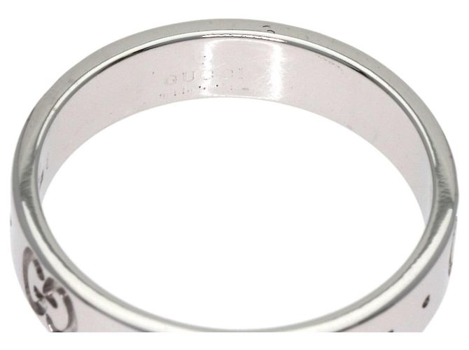 Anello Band Gucci Icon #10 in oro bianco 18K - vista 5