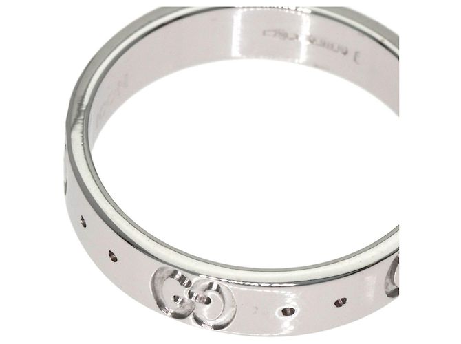 Anello Band Gucci Icon #10 in oro bianco 18K - vista 9