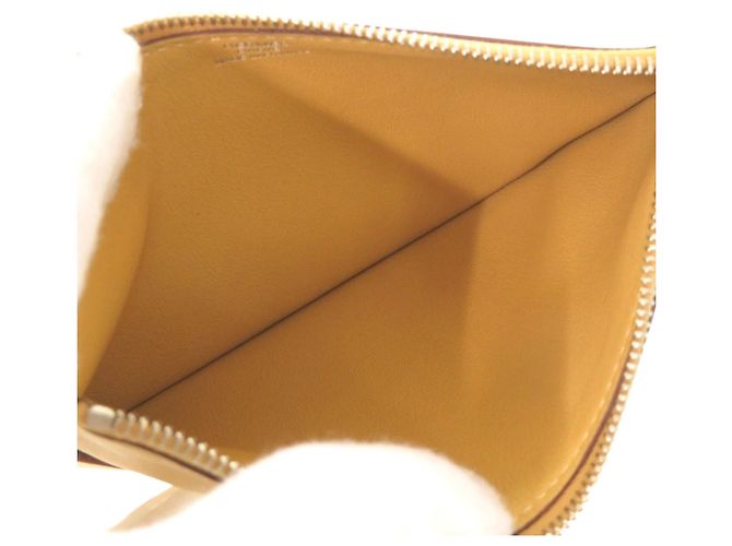 Billetera Dogon GM de Hermès en cuero Swift amarillo - vista 7