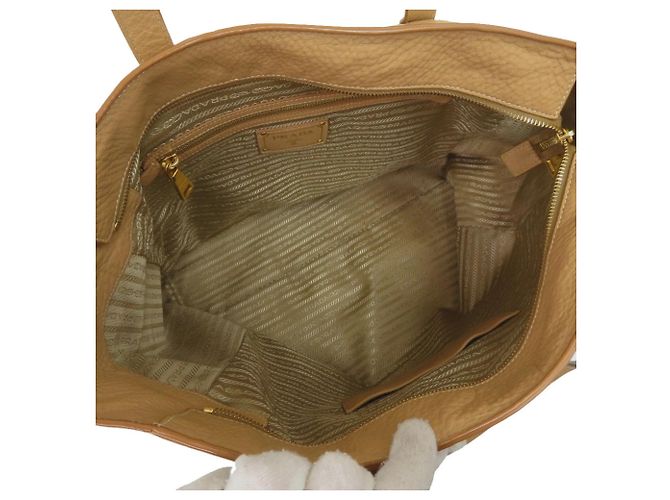Borsa a Spalla/Tote Prada Vitello Daino BR4711 Marrone - vista 5