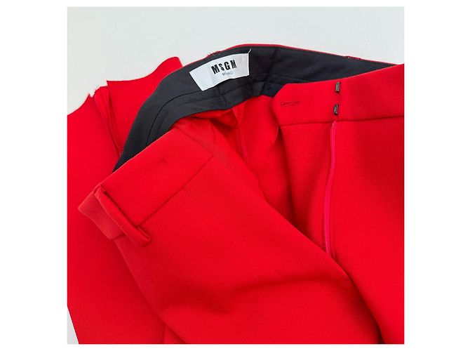 Msgm Hose in Rot mit geradem Schnitt - Ansicht 3