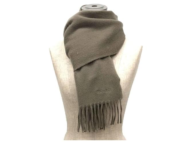 Hermès Sciarpa in cashmere Unie Brod'ee HERMES Beige - vista 2