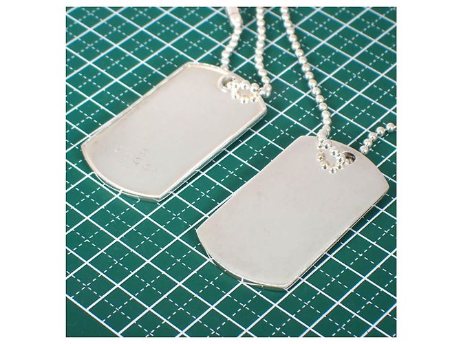Collana Piastra Dog Tag 925 Gucci - vista 10