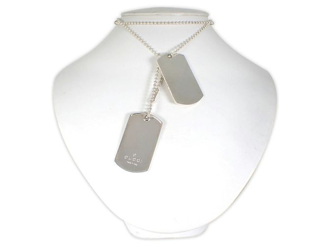 Collana Piastra Dog Tag 925 Gucci - vista 2