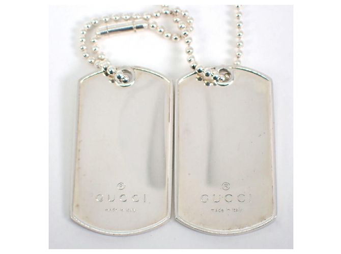 Collana Piastra Dog Tag 925 Gucci - vista 5