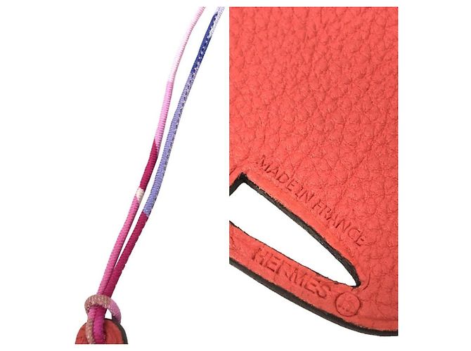 Charm per borsa Bell Petit H di Hermès Rosso Taupe - vista 3