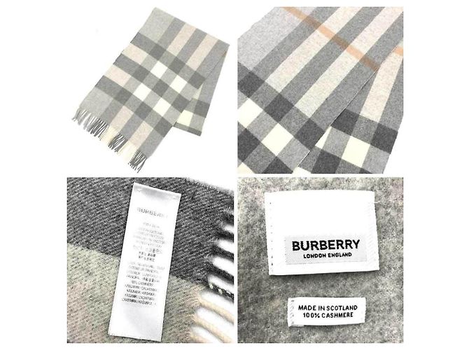 Burberry Cashmere Karoschal Braun Roh - Ansicht 2