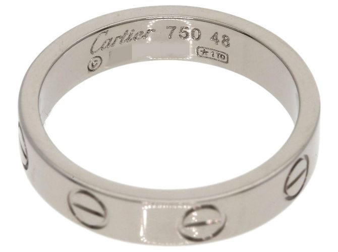 Anello Mini Love Cartier in oro bianco 18K - vista 4