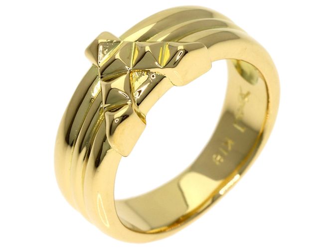 Yves Saint Laurent 18K Yellow Gold Y-Motif Band Ring - view 2