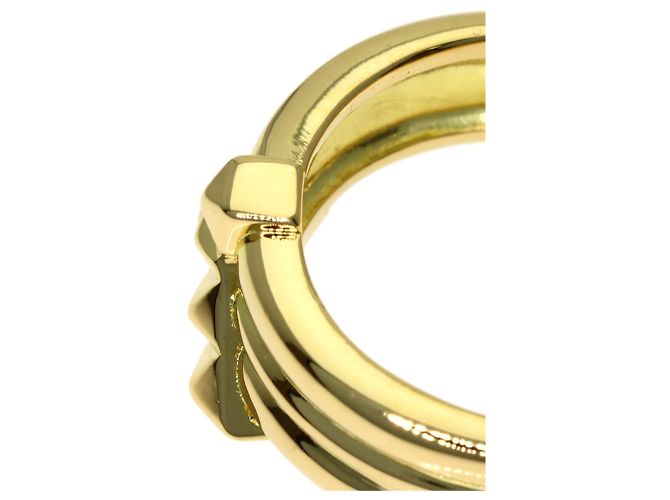Yves Saint Laurent 18K Yellow Gold Y-Motif Band Ring - view 9