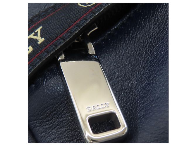 Bally Logo Schultertasche Marineblau - Ansicht 11