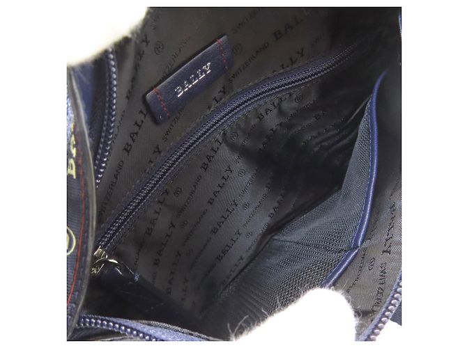 Bally Logo Schultertasche Marineblau - Ansicht 5