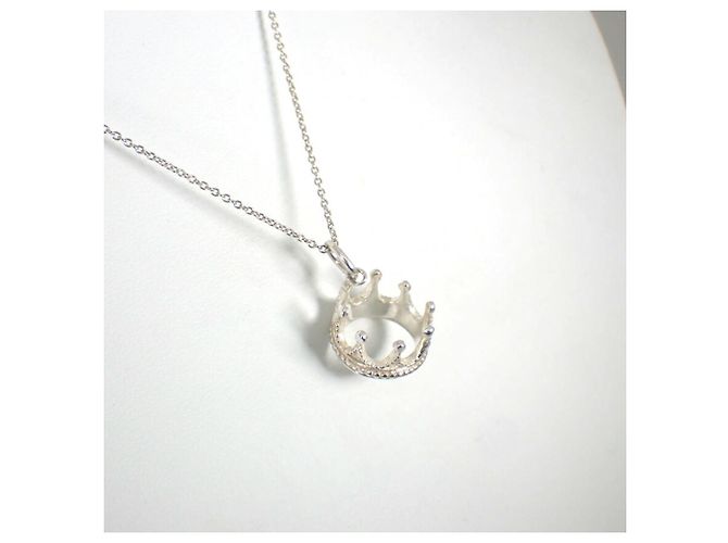 Collana Pendente Charm Corona 925 Tiffany & Co. - vista 4