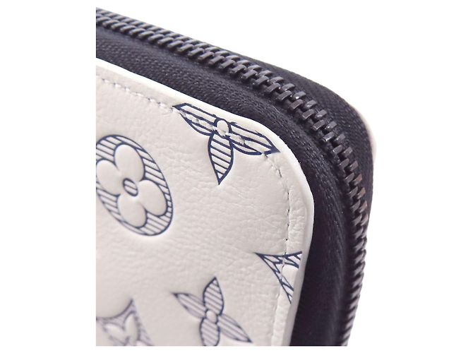 Louis Vuitton Monogram Shadow Zippy Wallet White Navy blue - view 15