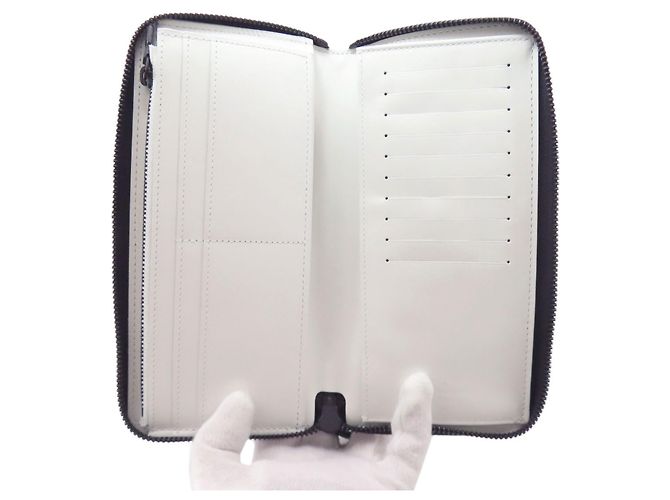 Louis Vuitton Monogram Shadow Zippy Wallet White Navy blue - view 4
