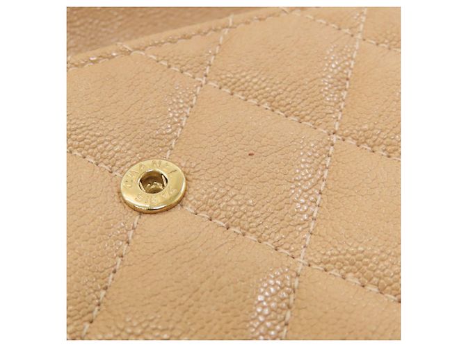 Chanel Boy Geldbörse mit goldener Hardware Beige - Ansicht 14