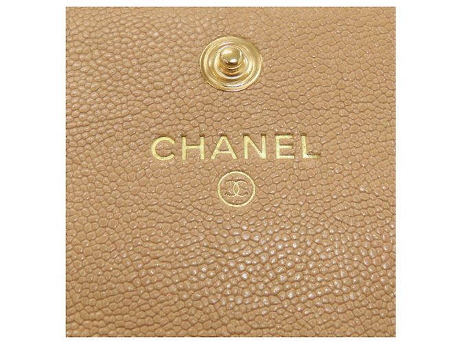Chanel Boy Geldbörse mit goldener Hardware Beige - Ansicht 7