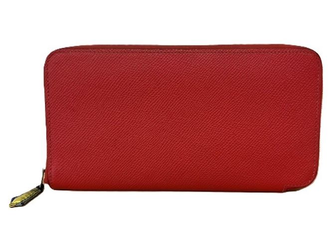 Hermès Azap Seidenlangbörse in Rot - Ansicht 2