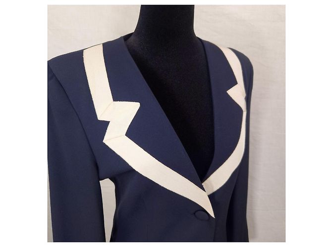 Moschino Cheap and Chic blazer blu 1990s - vista 4
